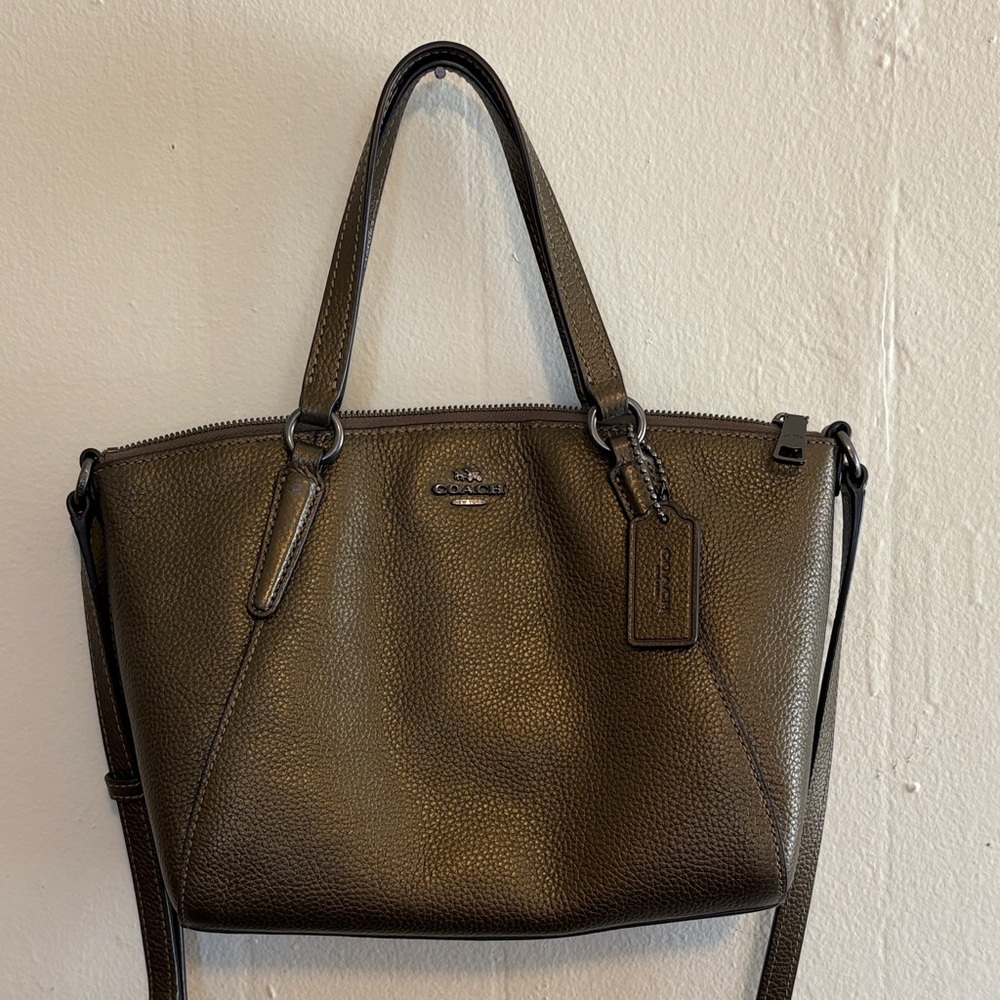 Coach olive mini Kelsey Leather crossbody  Bag